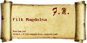 Filk Magdolna névjegykártya